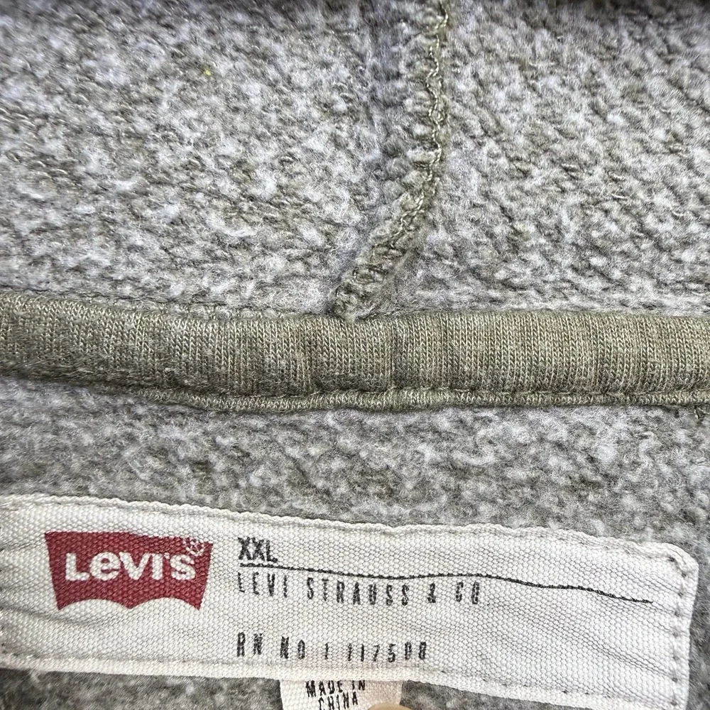 Levi's Two Horse Pull Logo Dark Olive Green Pullover Hoodie Sweatshirt Mens XXL